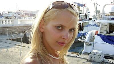 Ukranian hottie Olya on her honeymoon